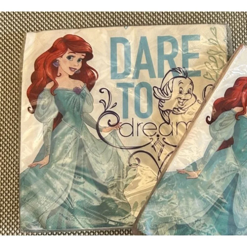 Disney Ariel Dare To Dream Luncheon Napkins 16 Count DesignWare Party Decoration